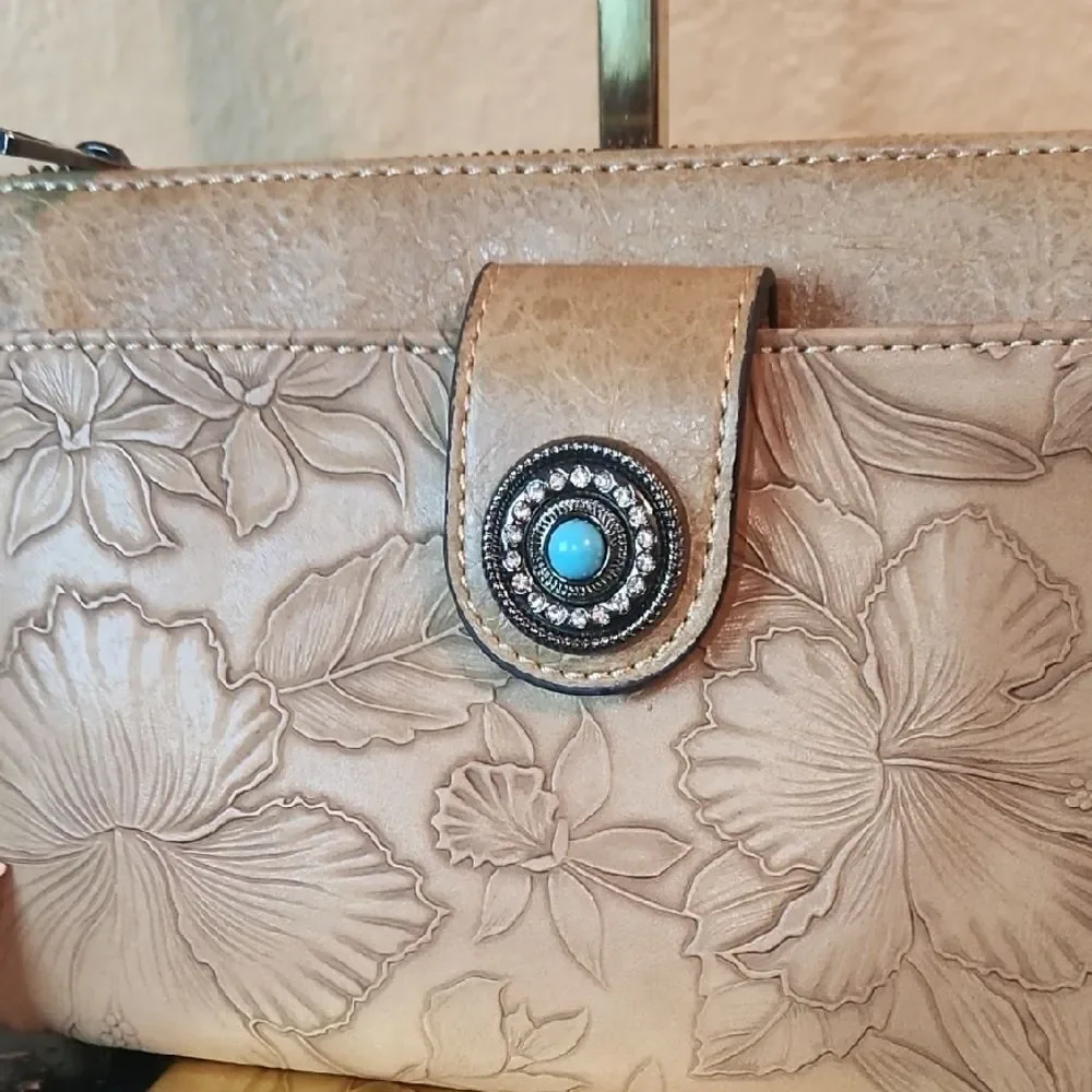 Alyssa Tan Floral Crossbody Bag
